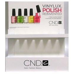 CND Vinylux empty metal retail white stand (small) 